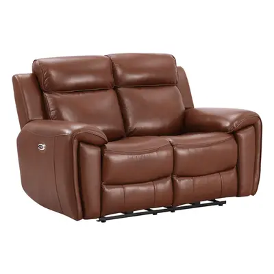 Annecy Genuine Leather Tan Electric Power Recliner Seater