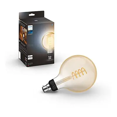 Philips Hue White Ambiance Filament Single Smart LED Large Globe [B22 Bayonet Cap] - Lumens. Wor