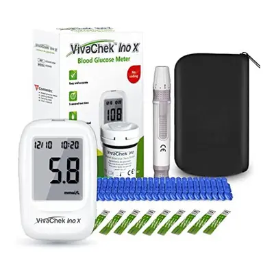 Diabete Test Kit, Blood Sugar Tester [2022 Upgrade] with Ketone and Hypo Warning, Seconds Test, 