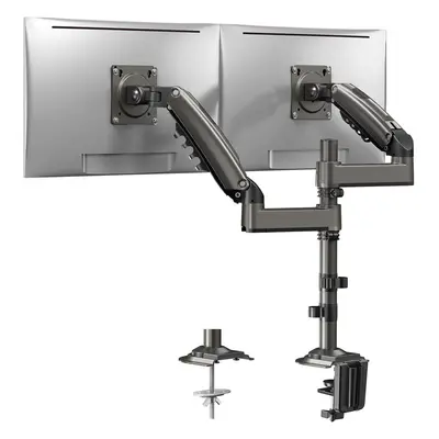 Taller Dual Monitor Stand Long Arms for to inch Screens Monitor Arm Desk Mount with Tilt Swivel 