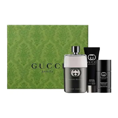 Gucci Guilty Pour Homme Gift Set 90ml EDT Spray + 75ml Deodorant Stick + 50ml Shower Gel