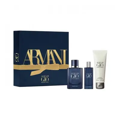 Acqua Di Gio Profondo Pcs Set: 1.35 Eau De Parfum Spray + 0.5 Eau De Parfum Spray + 2.5 Shower G