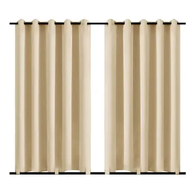 (beige, 71&apos;&apos;*96&apos;&apos;-1 Panel) Waterproof Extra Large Patio Curtains Windproof I