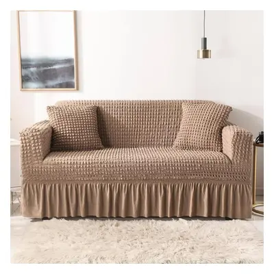 (camel, Seaters/145*185cm) Monochrome Modern High Quality Euro Jacquard Stretchable Elastic Sofa