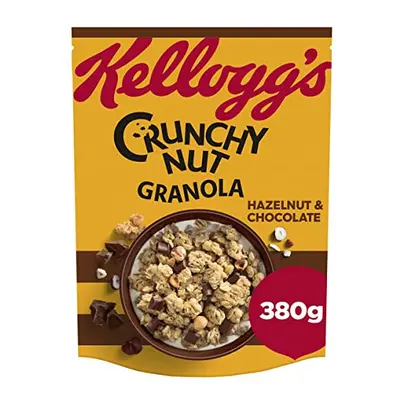 Kellogg's Crunchy Nut Hazelnut & Chocolate Granola Bag, 380g (Pack of 6)