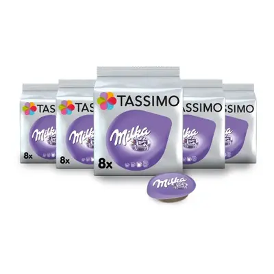 Tassimo Milka Hot Chocolate Pods x8 (Pack of 5, Total Drinks)