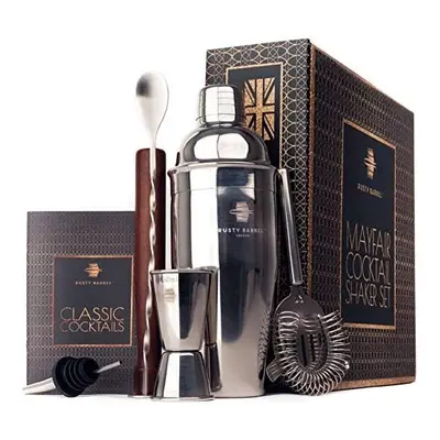 Rusty Barrel Original Mayfair Cocktail Making Set - Cocktail Gift Set Including Manhattan Cockta