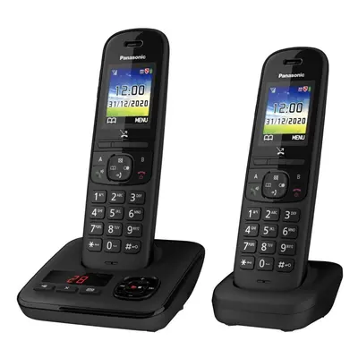 (2) Panasonic KX-TGH723EB Digital Cordless Telephone