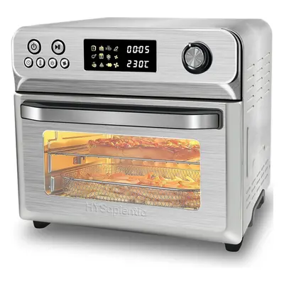 with rotisserie, large digital knob, 1800W 10-in-1 air fryer countertop convection mini oven wit