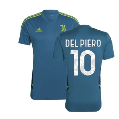 (L) Juventus Training Shirt (Active Teal) (DEL PIERO 10)