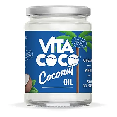 Vita Coco Organic Coconut Oil, Extra Virgin, Cold Pressed, Keto, Gluten Free, Use as Cooking Oil