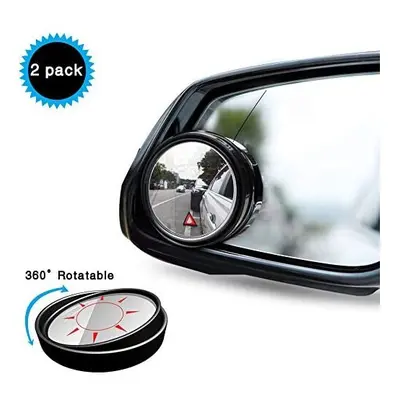 Uni-Fine 2Pcs Rotatable Blind Spot Mirror for Car, HD Crystal Glass Wide Angle Wing Mirror Water