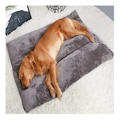 HANHAN Extra Large Warm Dog Pillow Bed Crate Pad Orthopedic Bedding Anti Anxiety Memory Foam Che