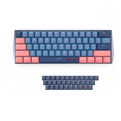 (Blue One, Blue Switch) Triple Mode Gaming mechanical keyboard Low-Shaft Profile RGB Wireless Bl