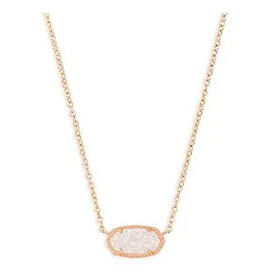 Kendra Scott Elisa Pendant Necklace for Women, Fashion Jewelry, 14k Rose Gold-Plated, Iridescent