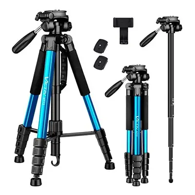 72inch Camera Tripod Aluminum T72 Max Height 182cm Lightweight Tripod Monopod Compact for Travel