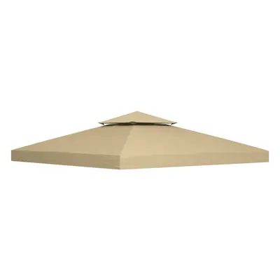 Outsunny 3(m) Tier Garden Gazebo Top Cover Replacement Canopy Roof Deep Beige