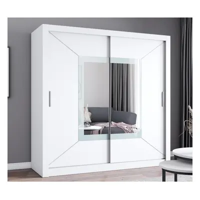 (180CM, WHITE) FH Venicia Modern Sliding Door Wardrobe