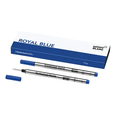 Montblanc Rollerball Refills F Royal Blue - Quick-Drying Pen Refills for Montblanc Rollerball an