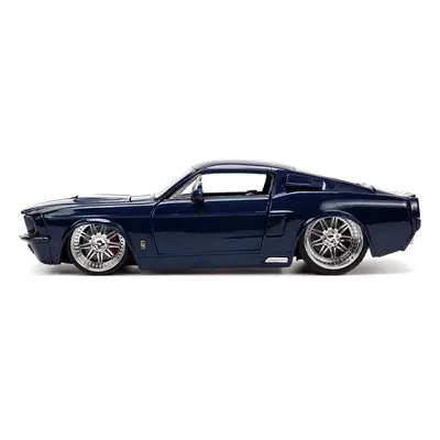 1967 Ford Mustang Shelby GT500 Dark Blue Metallic with White Stripes Bigtime Muscle Series 1/24 