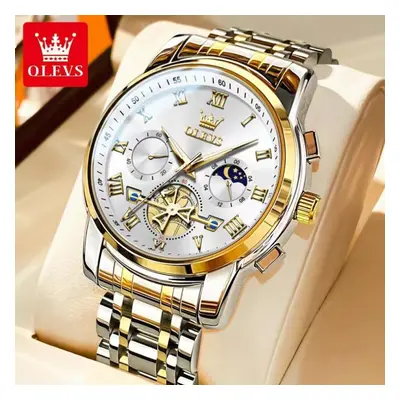 (like the picture 3) Olevs With Gift Box Multifunctional Waterproof Quartz Watch Luminous Non-me