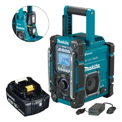 Makita DMR301 Digital DAB Built in Charger Site Radio DAB Bluetooth & 18v BL1830