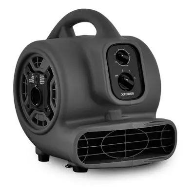 (black, EU) Xpower P-230at Mini Mighty Air Mover Dryer Utility Blower Fan Built-in Power Outlets