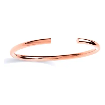 Jewelco London Ladies Rose Gold-Plated Sterling Silver Round Tube Flexi Torque Bangle Bracelet 4