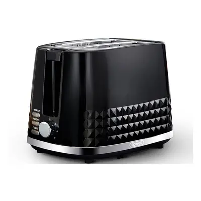 Black Slice Toaster Stainless Steel Variable Browning Control Tower Solitaire