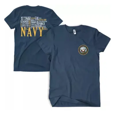 Navy Words Men's T-Shirt Navy 2-Sided