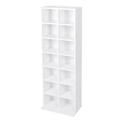 (White) Hampton&Stewart CD Media Tower Rack White/Black