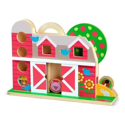 Melissa & Doug GO Tots Wooden Barnyard Tumble with Collectible Toy