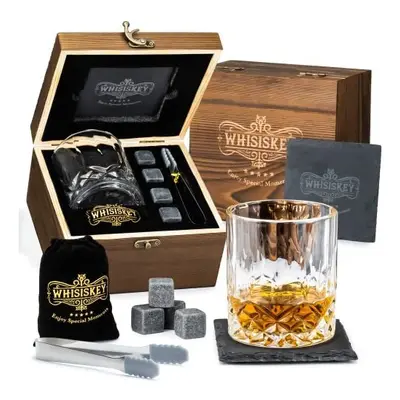 Whisiskey - Whisky Glasses Set - Whisky Accessories Set - Whisky Gift Set - Whiskey Stones & Gla