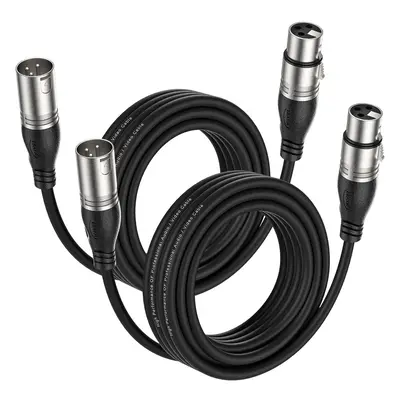 EBXYA XLR Cable Microphone Cable 5M 2Pack - Premium 3-Pin Balanced XLR Male to Female Mic Cable 