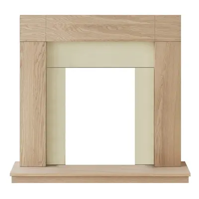 Adam Malmo Fireplace in Oak & Black/Cream, Inch