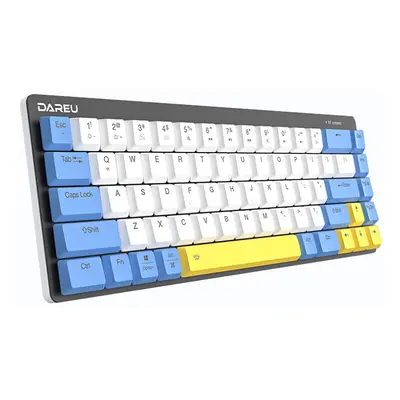 (Blue, Blue Switch) Mechanical Keyboard Low Profile Switch Dual Mode Wired Bluetooth 5.1 Ice Blu