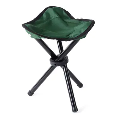 (Green) Folding Fishing Chair Lightweight Foldable Picnic Camping Chair Bench Stool Triangle Fis