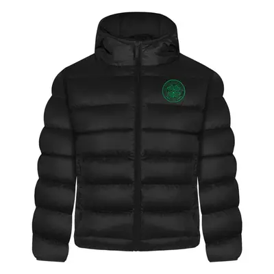 (Black Crest, Years) Celtic FC Boys Jacket Hooded Winter Quilted Kids OFFICIAL Football Gift