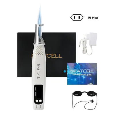 (BLUE Light US PLUG) Picosecond Laser Pen Light Therapy Tattoo Scar Mole Freckle Removal Dark Sp