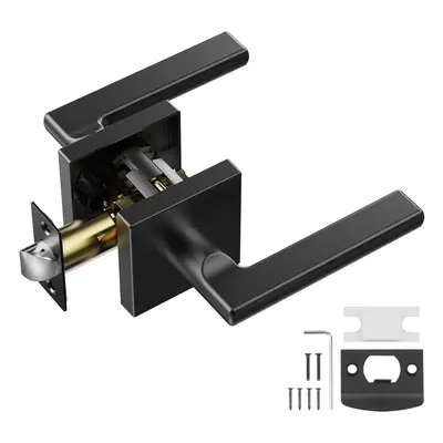 VEVOR Passage Door Handle Pack Matte Black Door Lever Left or Right Handing Reversible Lever Non