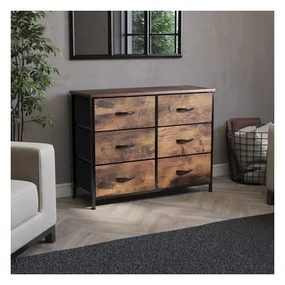 (Rustic Brown) Chorley Fabric Drawer Home Storage Chest