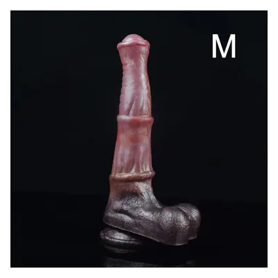 (as the picture, no squirt brown M) Faak Long Squirting Horse Dildo With Sucker Silicone Ejacula