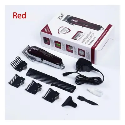 (red, EU Plug) 18w High Power Professional Gradient Hair Clipper Hair Salon Tools Haircut Machin