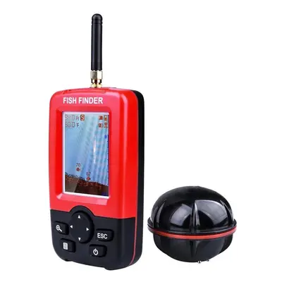 (red) Wireless Sonar Fishing Alert Fish Finder Underwater Echo Sounder Fishing Detector Portable