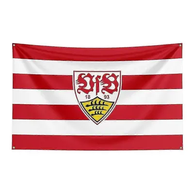 (150 x 240cm, E) Born Pretty 3x5 Vfb Stuttgart Flag Polyester Printed Racing Sport Banner For De