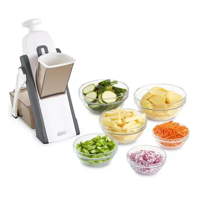 (Gray) Mandoline Slicer, Julienne Dicer for Vegetables, Meal Prep & More with Presets & Thicknes