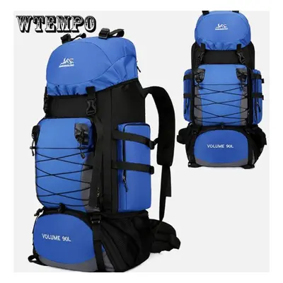 (blue, 90L) 90l Large Camping Backpack Travel Bag Men&apos;s Women Luggage Hiking Shoulder Bags 