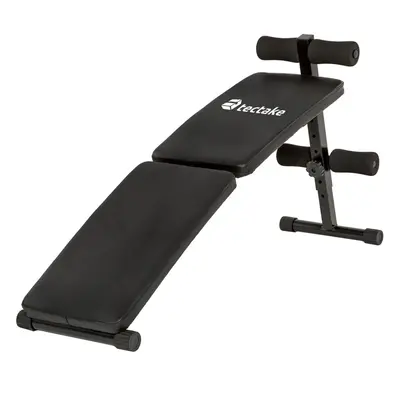 Sit Up Bench Core AB Workout Adjustable Thigh Support Home Gym Black Foldable