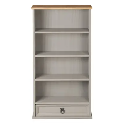 Corona Grey DVD Drawer Bookcase CD Rack Mexican Solid Pine