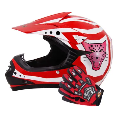 (Red, S) Zorax ZOR-X17 Children Kids Motocross Helmet ECE2206 Dirt Bike Off Road Motorbike Helme